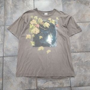 Vintage Y2K World Issue Men's Large Black Bear Wildlife Nature Animals T Shirt